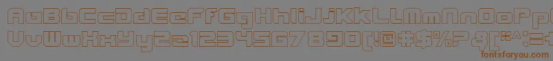 VideotechClosedoutline Font – Brown Fonts on Gray Background