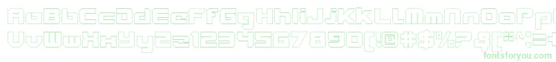 フォントVideotechClosedoutline – 緑のフォント
