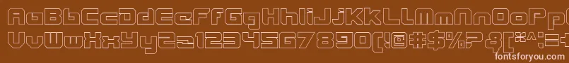 VideotechClosedoutline Font – Pink Fonts on Brown Background
