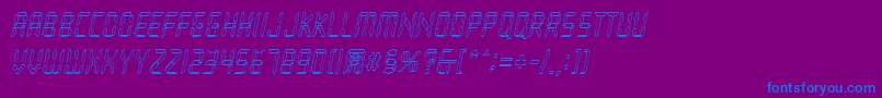 LoopyItalic Font – Blue Fonts on Purple Background