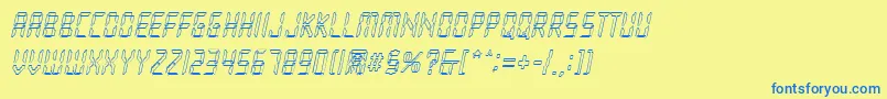 LoopyItalic Font – Blue Fonts on Yellow Background