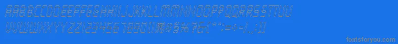 LoopyItalic-Schriftart – Graue Schriften auf blauem Hintergrund