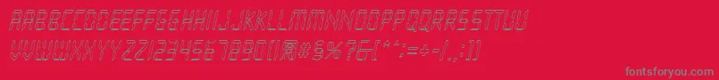 LoopyItalic Font – Gray Fonts on Red Background