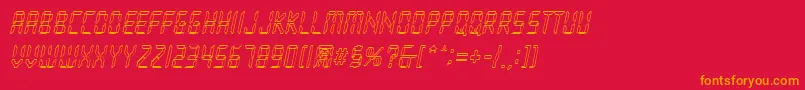 Шрифт LoopyItalic – оранжевые шрифты на красном фоне