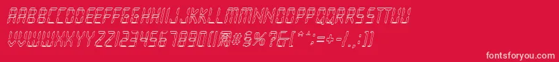 LoopyItalic-Schriftart – Rosa Schriften auf rotem Hintergrund
