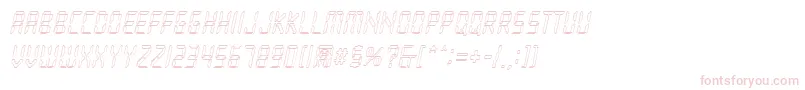 Fonte LoopyItalic – fontes rosa em um fundo branco