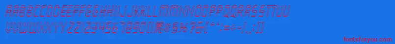 LoopyItalic Font – Red Fonts on Blue Background