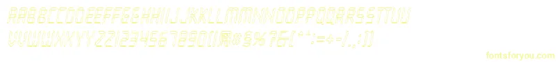 フォントLoopyItalic – 黄色のフォント