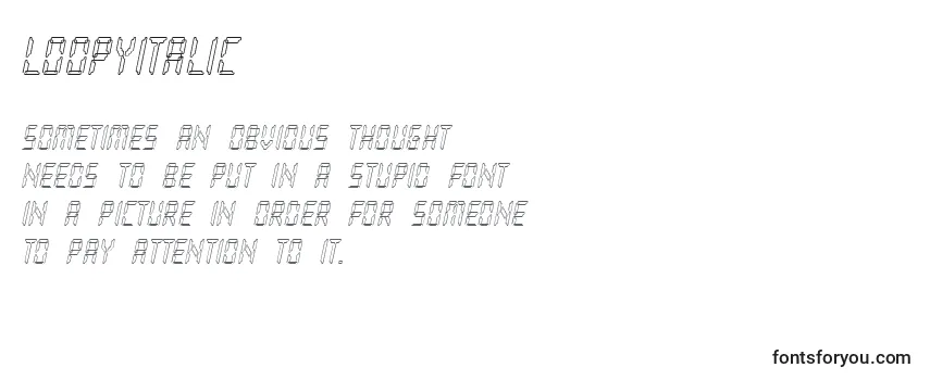 Review of the LoopyItalic Font