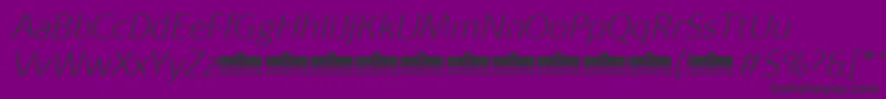 KabrioAlternateExtralightItalicTrial Font – Black Fonts on Purple Background