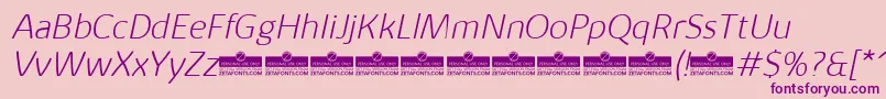 KabrioAlternateExtralightItalicTrial Font – Purple Fonts on Pink Background