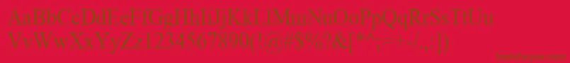 TimesNewRoman90n Font – Brown Fonts on Red Background
