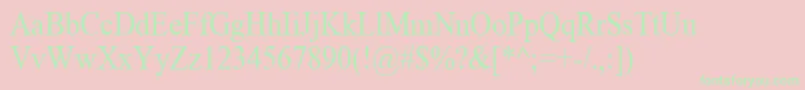 TimesNewRoman90n Font – Green Fonts on Pink Background