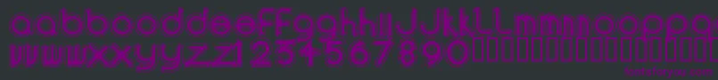 Czcionka Areao – fioletowe czcionki na czarnym tle
