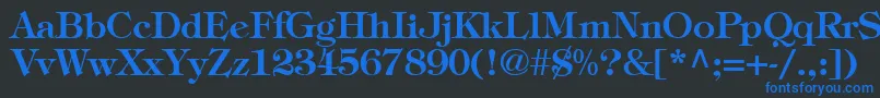 TiffanyBold Font – Blue Fonts on Black Background