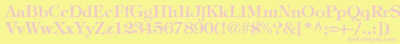 TiffanyBold Font – Pink Fonts on Yellow Background