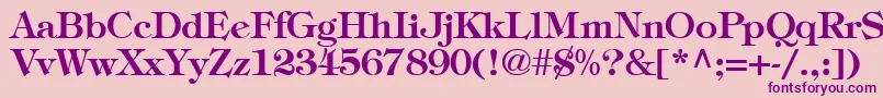 TiffanyBold Font – Purple Fonts on Pink Background