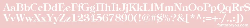 TiffanyBold Font – White Fonts on Pink Background