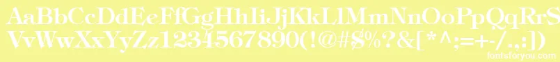 TiffanyBold Font – White Fonts on Yellow Background