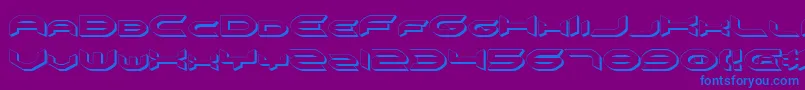Omniv23D Font – Blue Fonts on Purple Background