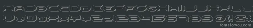 Police Omniv23D – polices grises sur fond noir