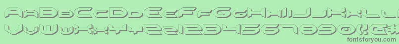 Omniv23D Font – Gray Fonts on Green Background