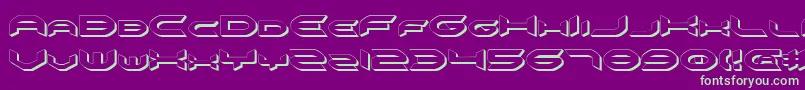 Omniv23D Font – Green Fonts on Purple Background