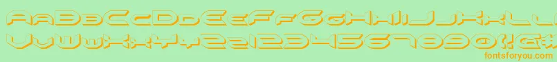 More about Omniv23D Font Omniv23D Font – Orange Fonts on Green Background