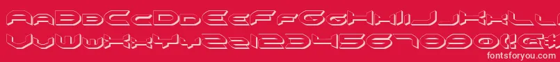 Omniv23D Font – Pink Fonts on Red Background