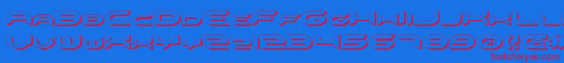 More about Omniv23D Font Omniv23D Font – Red Fonts on Blue Background