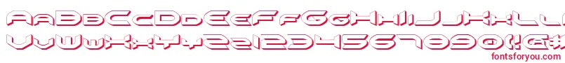 フォントOmniv23D – 白い背景に赤い文字