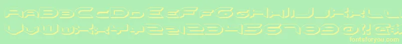 More about Omniv23D Font Omniv23D Font – Yellow Fonts on Green Background