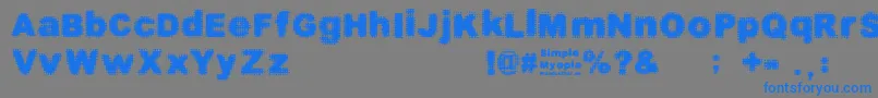 SimpleMyopia Font – Blue Fonts on Gray Background