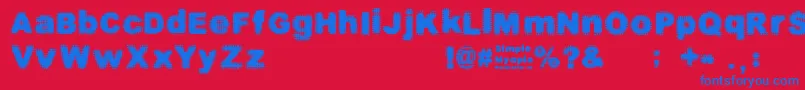 SimpleMyopia Font – Blue Fonts on Red Background