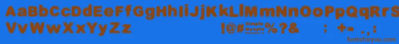 SimpleMyopia Font – Brown Fonts on Blue Background