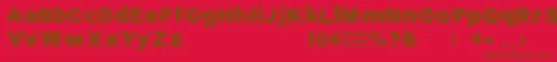 フォントSimpleMyopia – 赤い背景に茶色の文字