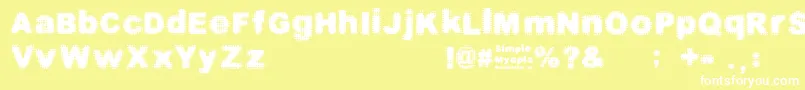 SimpleMyopia Font – White Fonts on Yellow Background