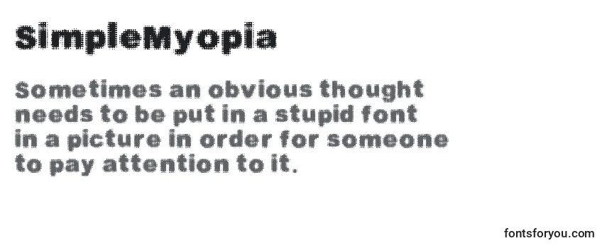 Review of the SimpleMyopia Font