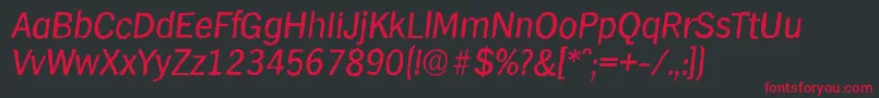 HamburgantiqueItalic Font – Red Fonts on Black Background