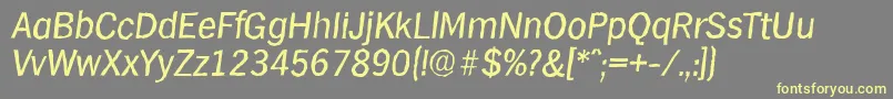 HamburgantiqueItalic Font – Yellow Fonts on Gray Background