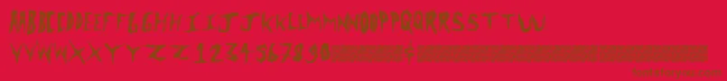 Metalclash Font – Brown Fonts on Red Background