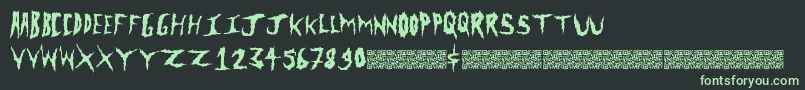 Metalclash Font – Green Fonts on Black Background