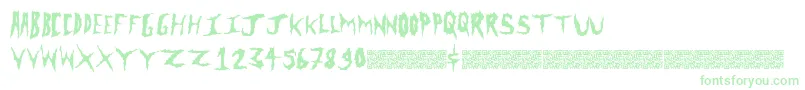 Metalclash Font – Green Fonts on White Background