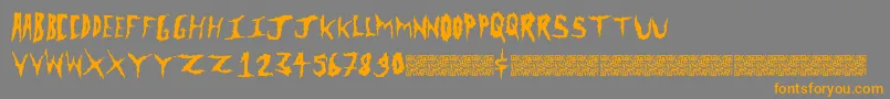 Metalclash Font – Orange Fonts on Gray Background