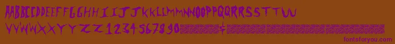 Metalclash Font – Purple Fonts on Brown Background