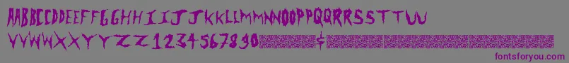 Metalclash Font – Purple Fonts on Gray Background