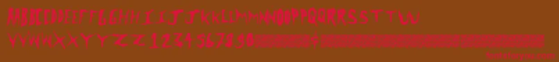 Metalclash Font – Red Fonts on Brown Background
