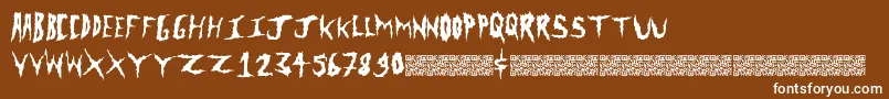 Metalclash Font – White Fonts on Brown Background