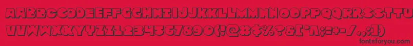 Zounderkite3D Font – Black Fonts on Red Background