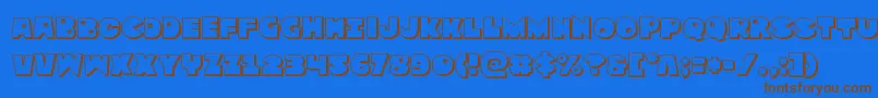 Zounderkite3D Font – Brown Fonts on Blue Background